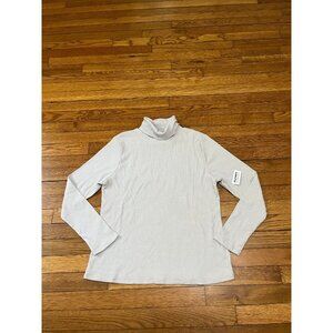 Old Navy Women's Turtleneck Sweater Shirt Light Gray Size XL NWT